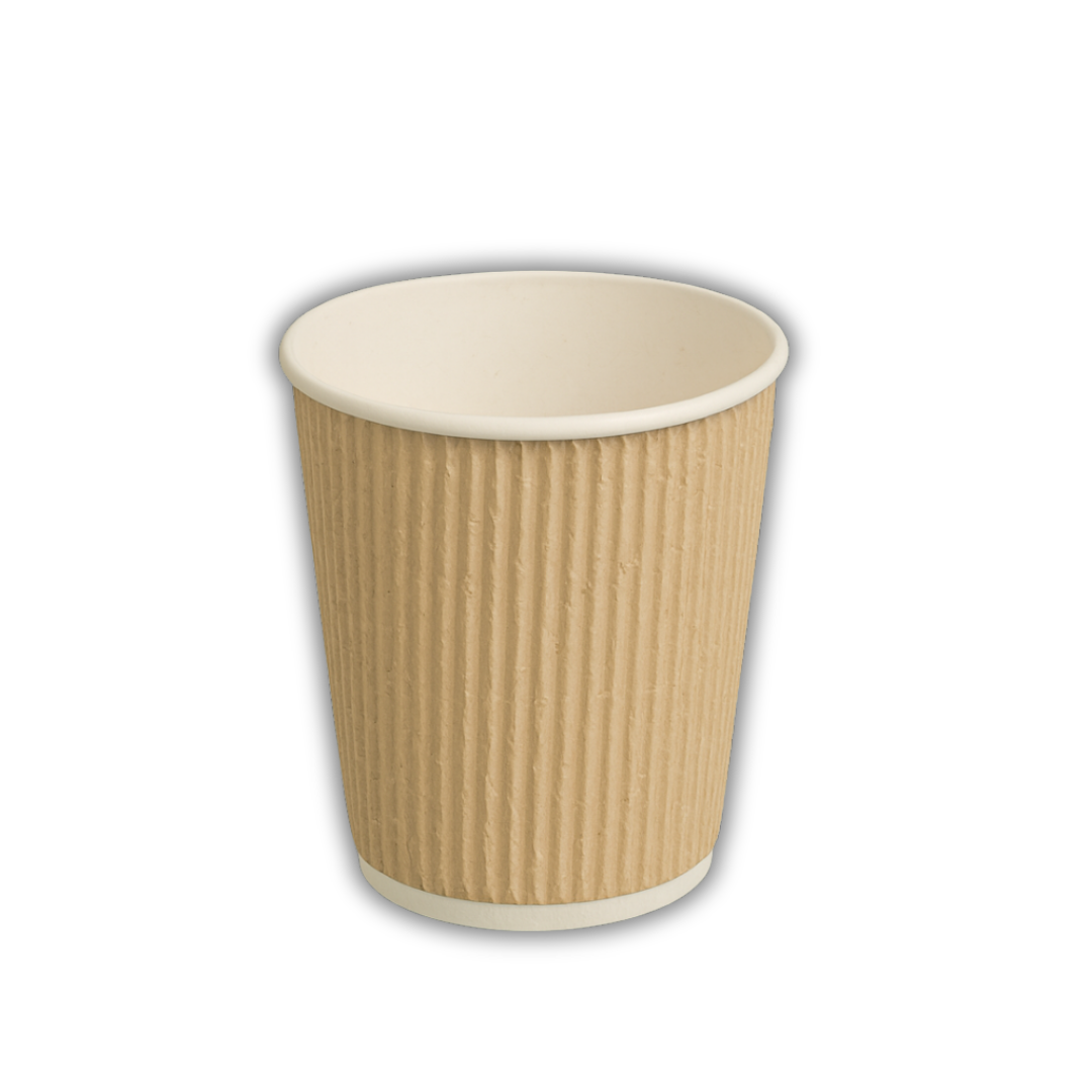 Ripple Wall Cup – Insulated Hot Drink Cups 8oz (240ml)