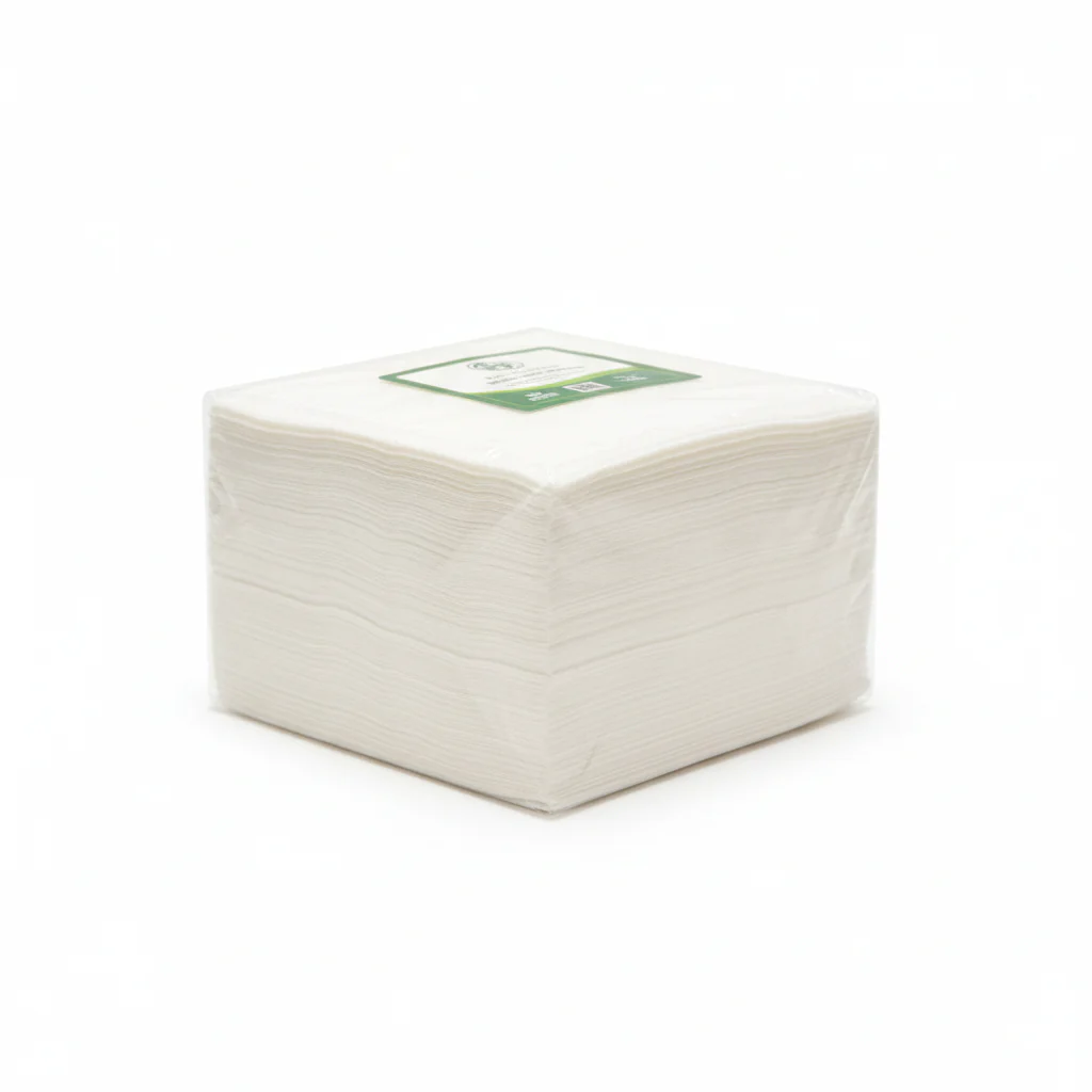 Paper Napkins 33×33 cm – 2-Ply White Plain (Pack of 50 Tissues)
