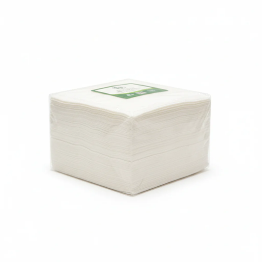 Paper Napkins 33×33 cm – 2-Ply White Plain (Pack of 50 Tissues)