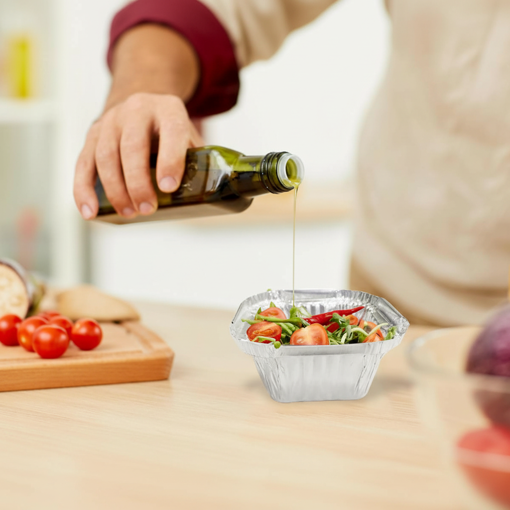 250ml Aluminium Container With Lid