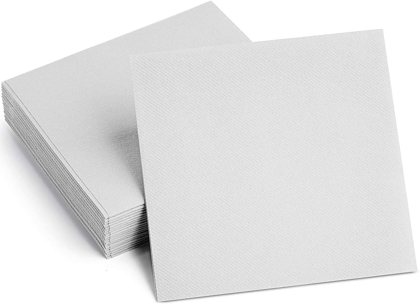 Paper Napkins 33×33 cm – 2-Ply White Plain (Pack of 50 Tissues)