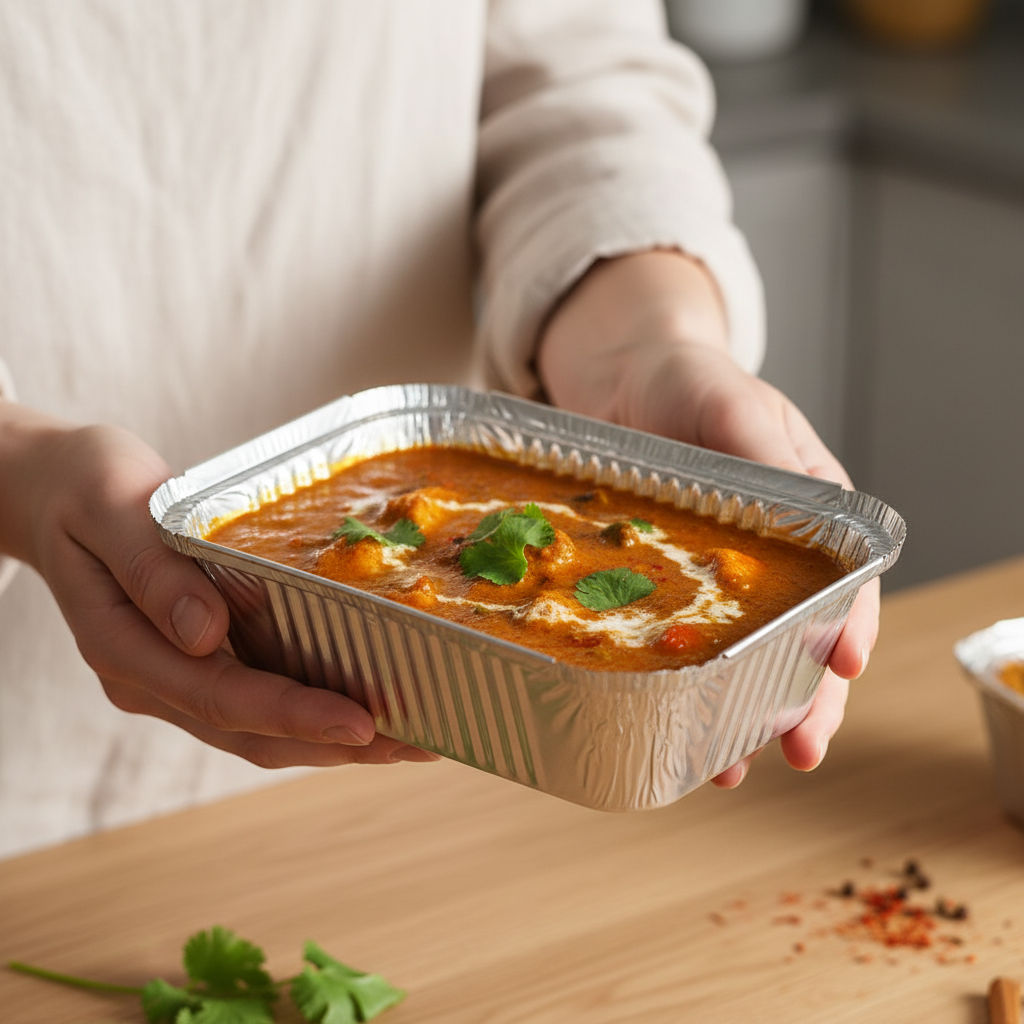 660ml Aluminium Container With Lid