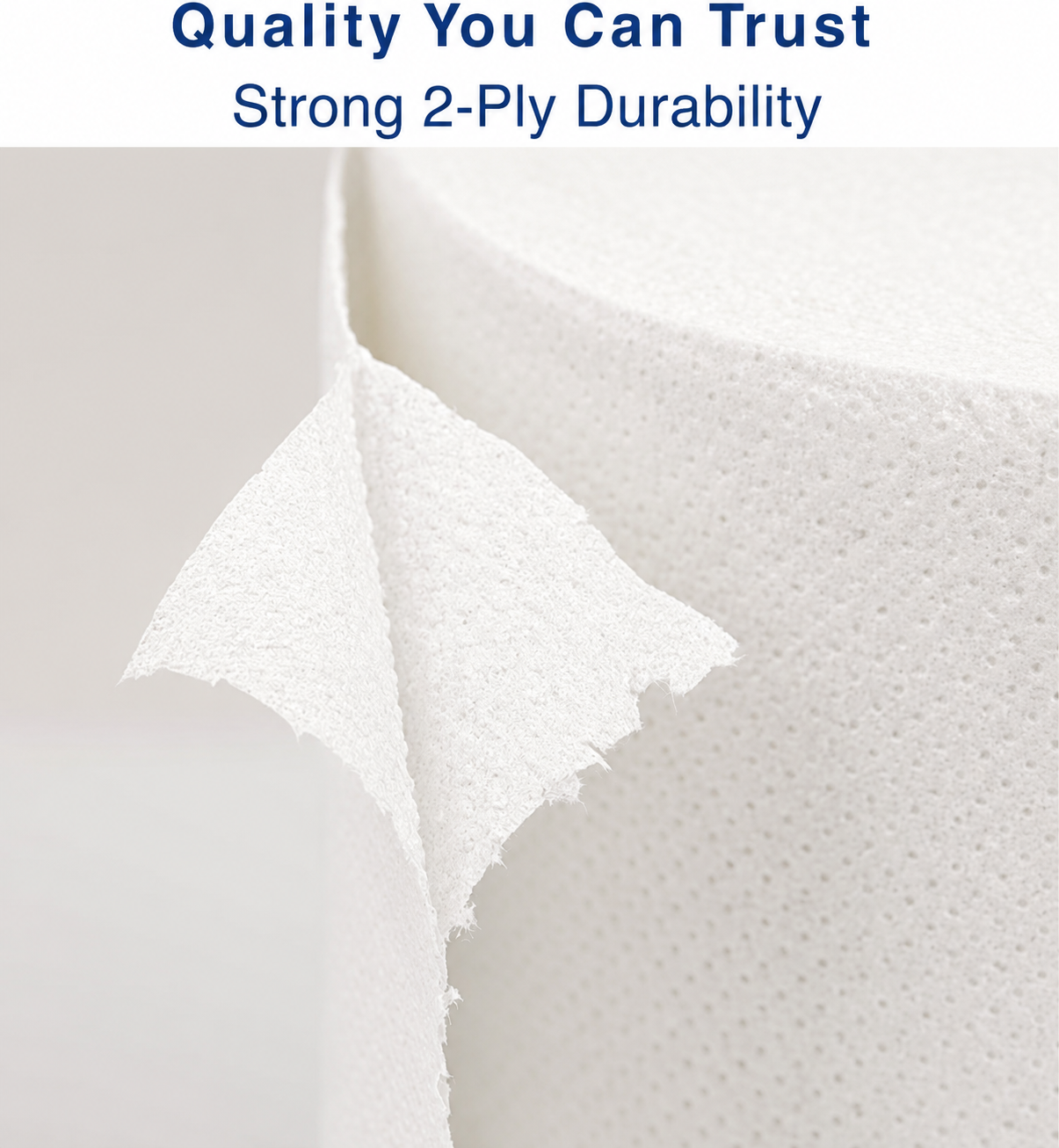 Blue & White 2-Ply Paper Rolls – 100m Embossed Disposable Wiping Rolls | Strong, Absorbent Industrial & Kitchen Cleaning Rolls | Available in Packs of 6