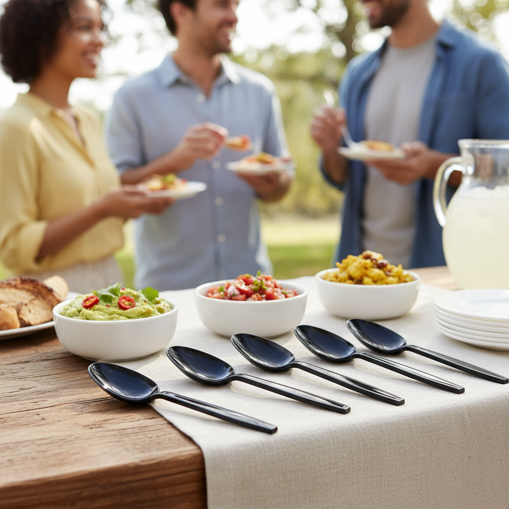 Premium Plastic Reusable  Spoon 140mm - China Pop