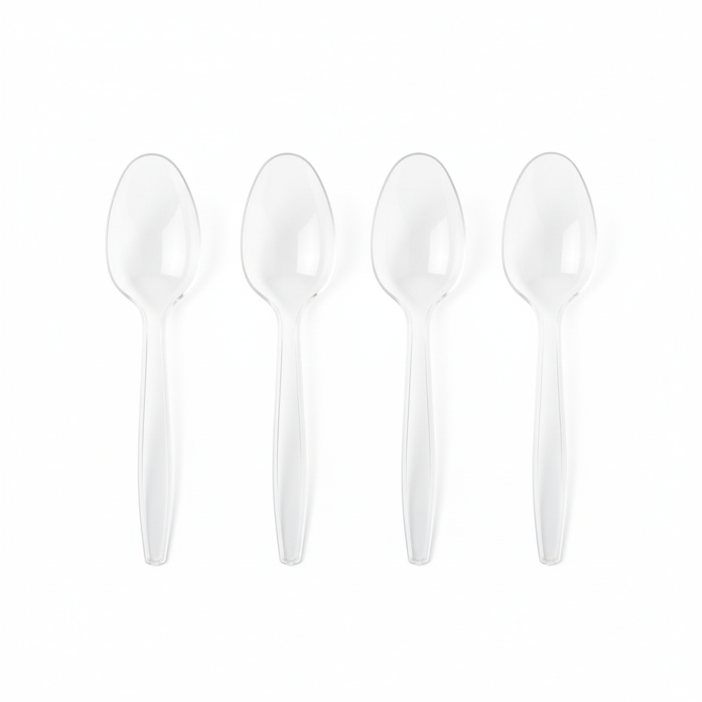 Signature Black/Clear Plastic Dessert Spoon 140mm