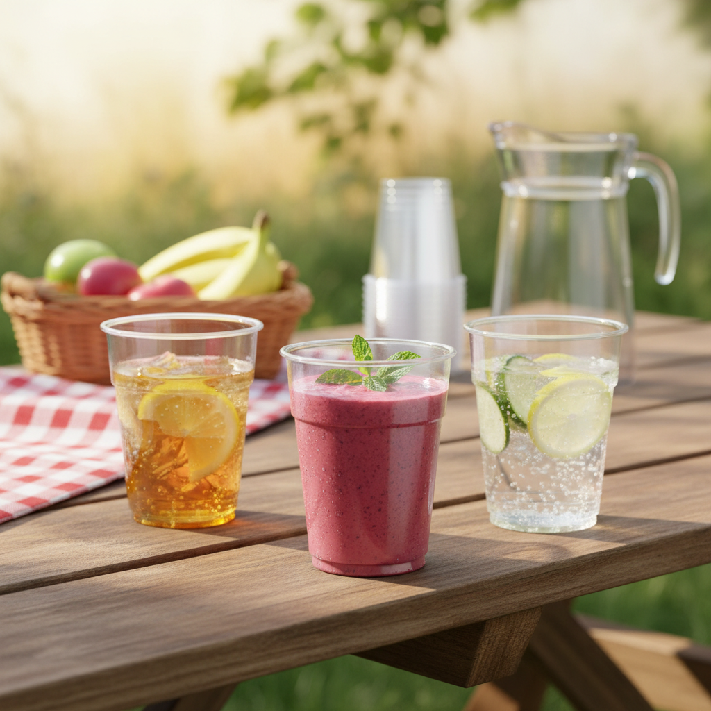 Clear Disposable Plastic Tumbler Glass 250ml