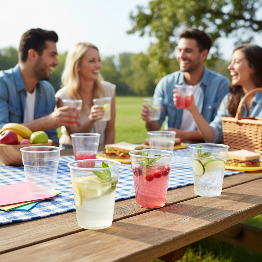 Clear Disposable Plastic Tumbler Glass 250ml