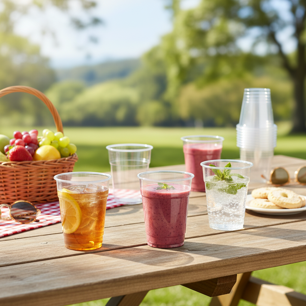 Clear Disposable Plastic Half Pint Glass 300ml