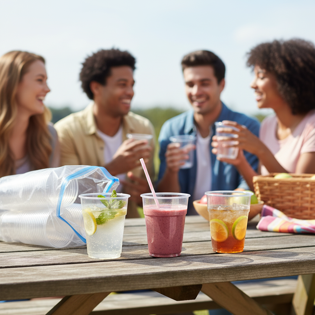 Clear Disposable Plastic Half Pint Glass 300ml