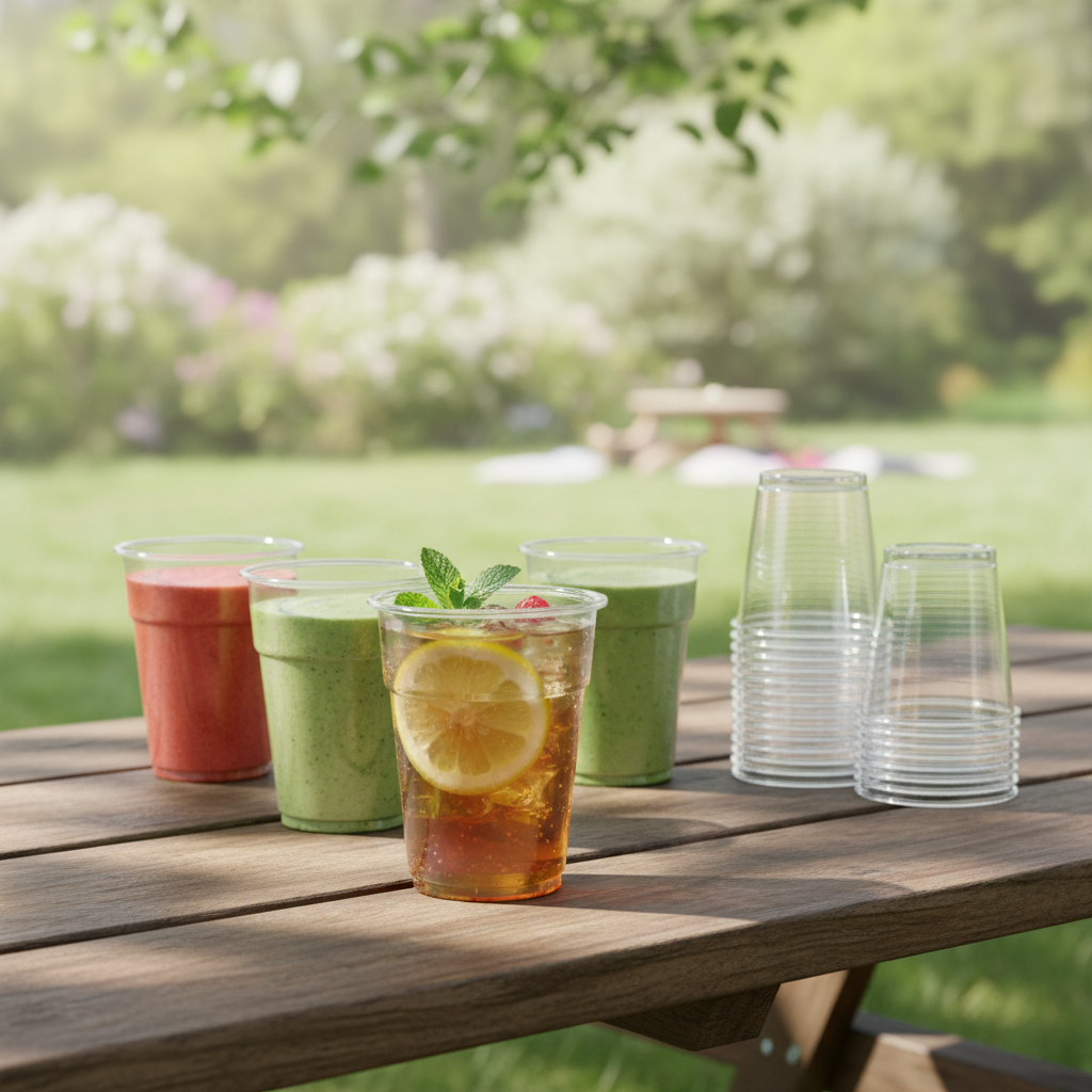 Clear Disposable Plastic Half Pint Glass 300ml