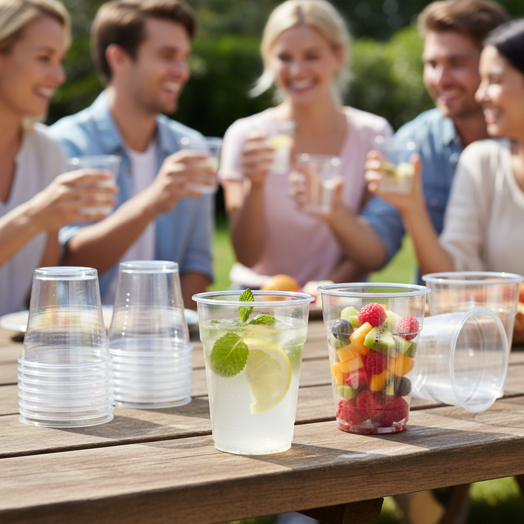Clear Disposable Plastic Half Pint Glass 300ml