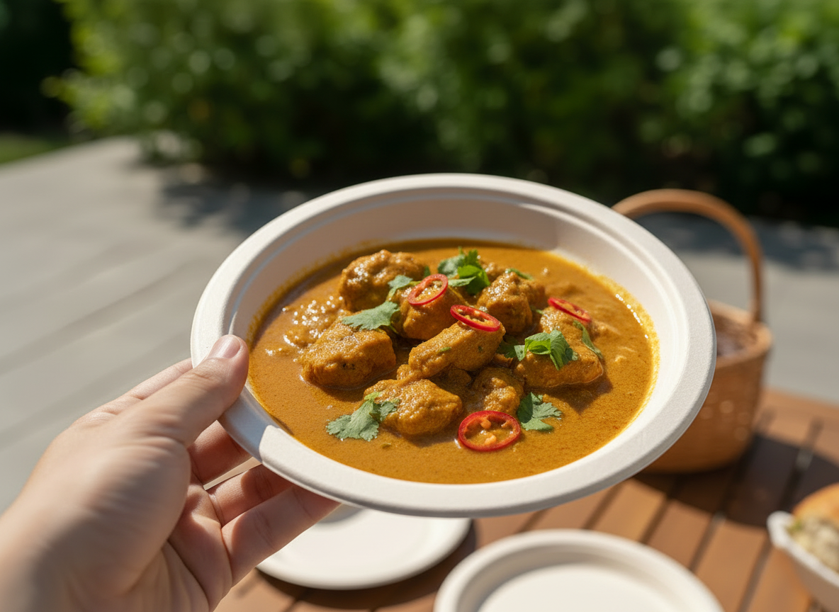 9" Bagasse Round Plate – Eco-Friendly & Compostable