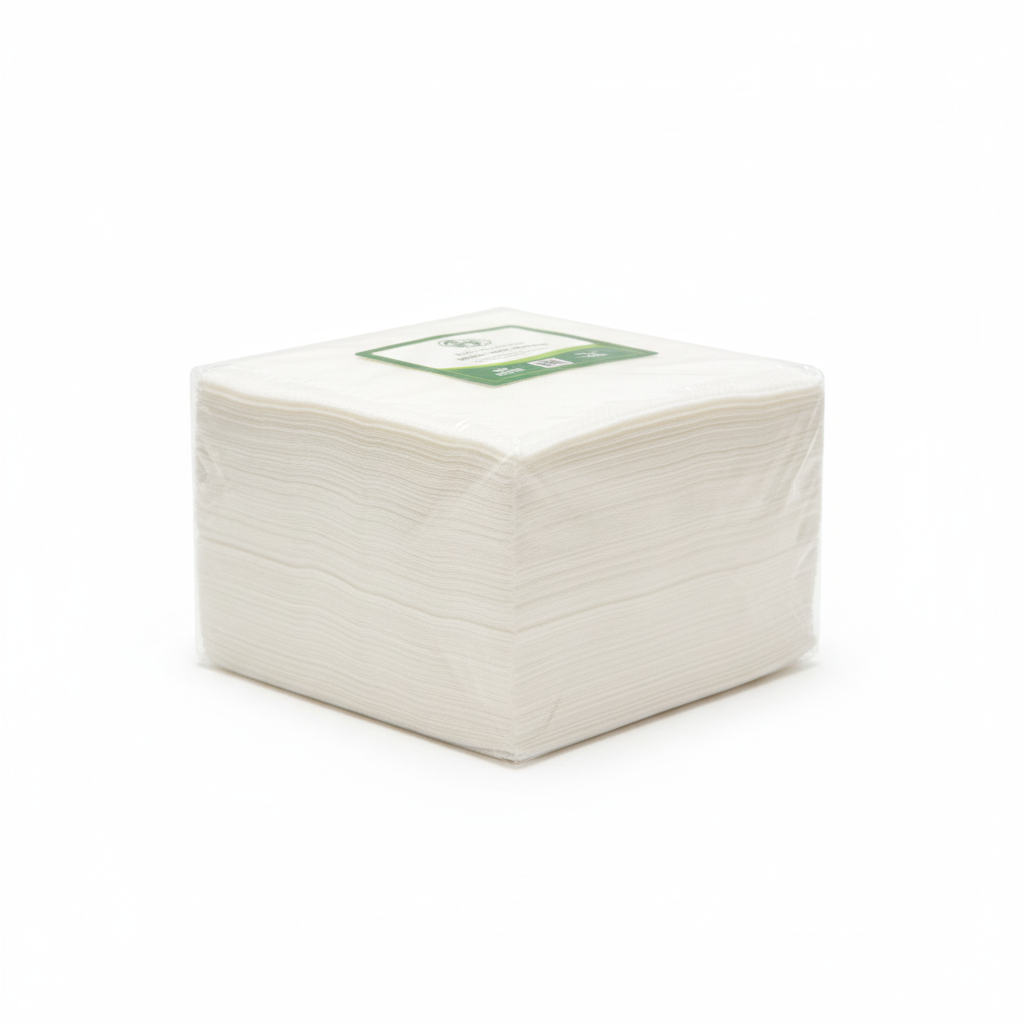 Paper Napkins 27×30 cm – 1-Ply White Disposable Napkins (Pack of 100 Tissues)