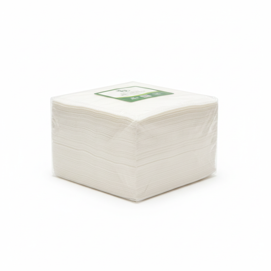 Paper Napkins 33×33 cm – 2-Ply White Plain (Pack of 50 Tissues)