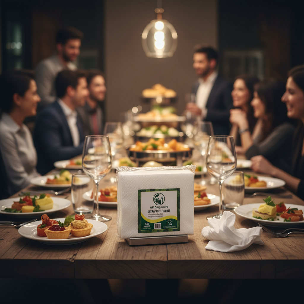Paper Napkins 27×30 cm – 1-Ply White Disposable Napkins (Pack of 100 Tissues)