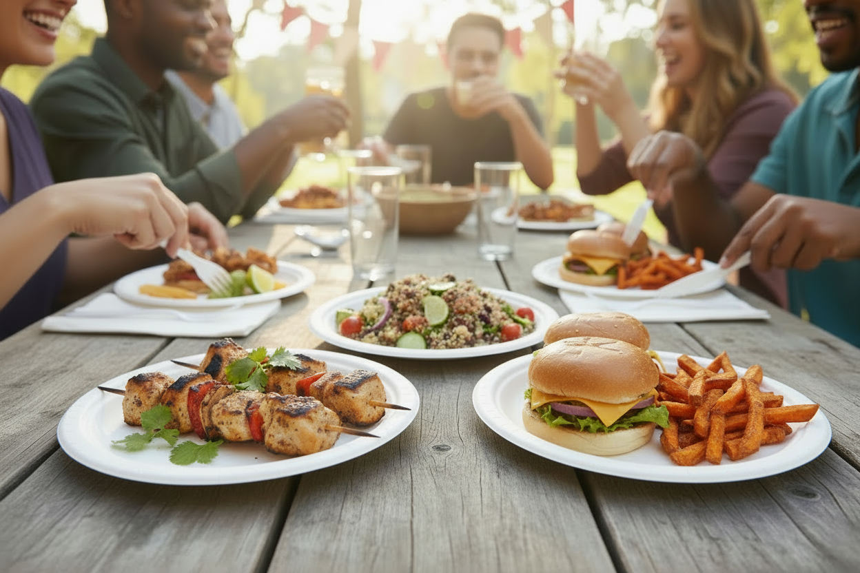 10" Bagasse Round Plate – Eco-Friendly & Compostable